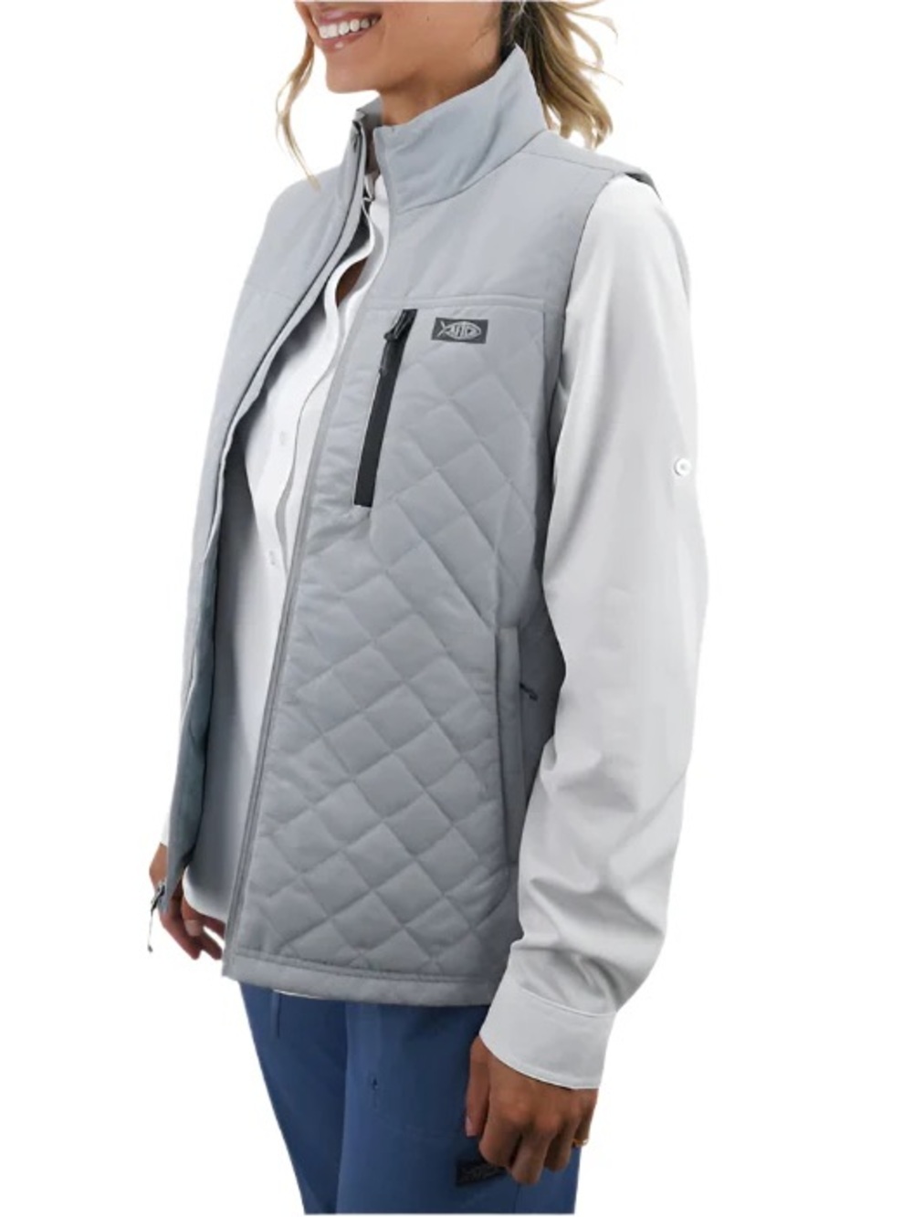 AFTCO Small Gray Fishing Jacket Size Small